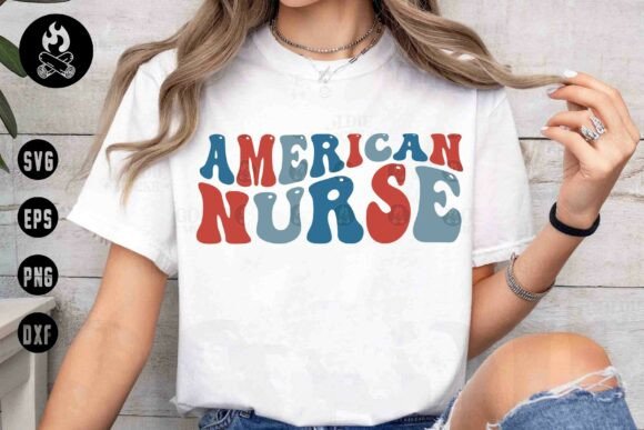 American Nurse Retro SVG, 4th of JulySVG