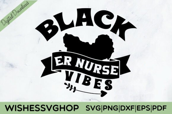 Black ER Nurse Vibes SVG PNG