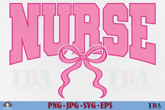 Coquette Nurse Pink Bow Nurse Life SVG