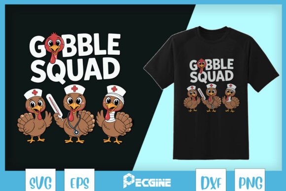 Gobble Squad Nurse Turkeys SVG