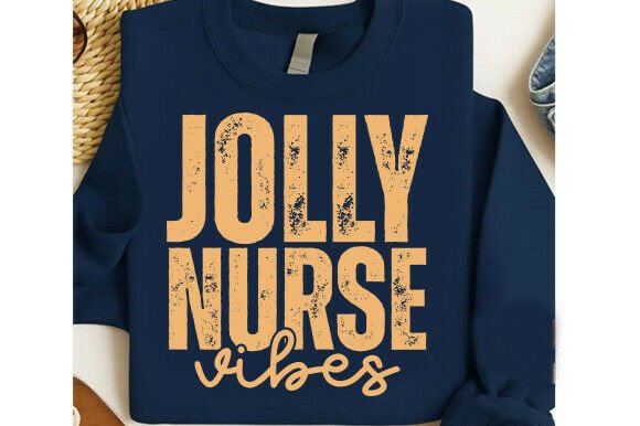 Jolly Nurse Vibes SVG, Christmas Nurse