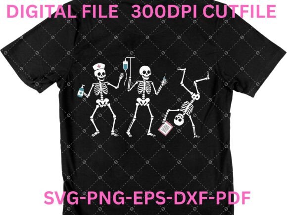 Nurse Skeleton SVG PNG Cutfile