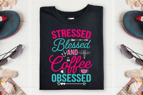 Nurse T-Shirt Design: Nursing and Coffee