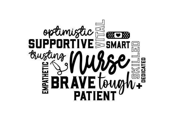 Nurse Word Art SVG & Subway Art SVG