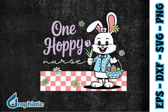 One Hoppy Nurse Bunny SVG