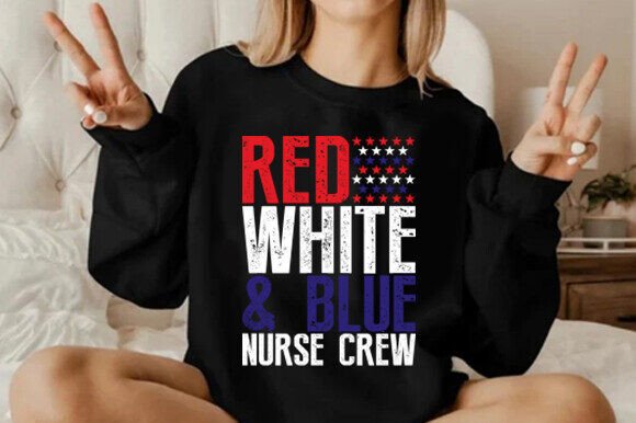 Red White Blue Nurse Crew SVG