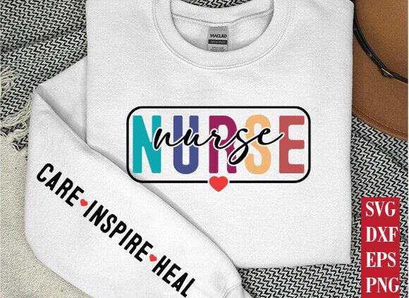 RN Nurse Sleeve SVG, Nurse Life SVG