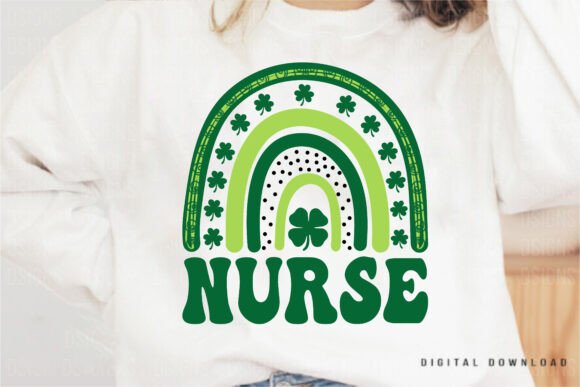 St. Patrick’s Day Nurse Rainbow SVG PNG